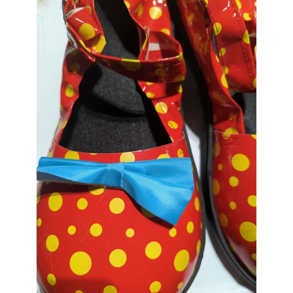 Lot Of 3‎ Clown Shoes Adult One Size Costume Halloween Red Blue Yellow Bowtie
